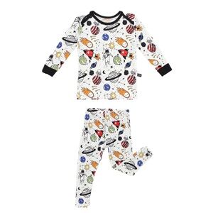 Peregrine Stormy Space Doodle Two-piece Bamboo Pajamas